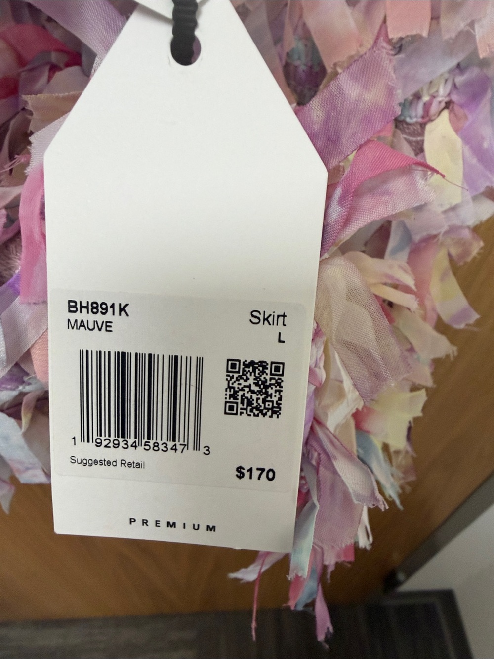 English Factory Pastel Multi-Color Textured Shredded Party Barbiecore Mini Skirt - Picture 5 of 9